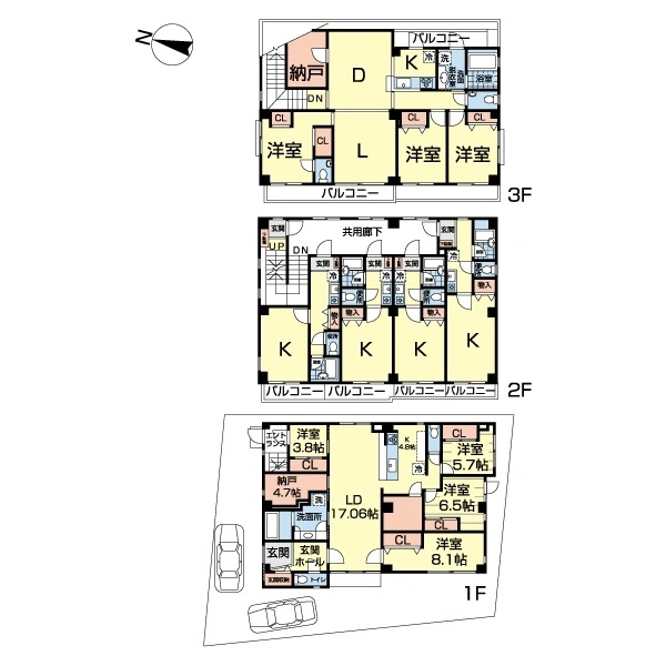 世田谷区赤堤４丁目 間取図