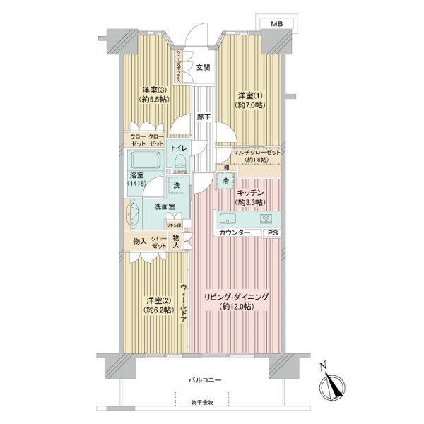 グレイシャスヒルズ多摩境 間取図