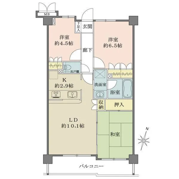 藤和シティホームズ西新井 ご家族やゲストと会話がしやすい対面式キッチン。LDと隣接する和室はシーンに合わせて一体利用が可能。