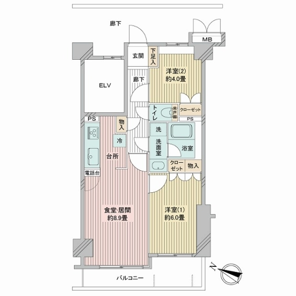 オーベル蓮根 間取図