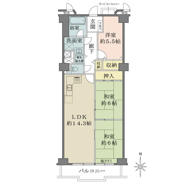 日商岩井南森町マンション 間取図