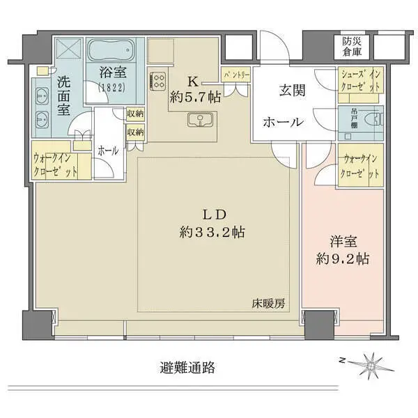 ブリリアタワー堂島 間取図