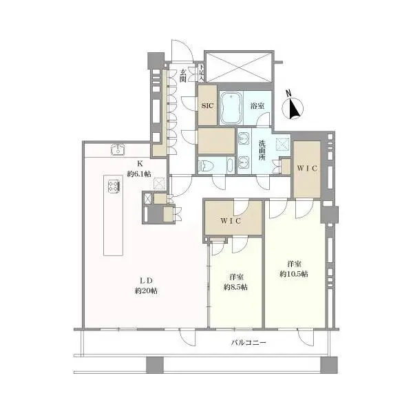 ザ・ウエストミンスター六本木 間取図