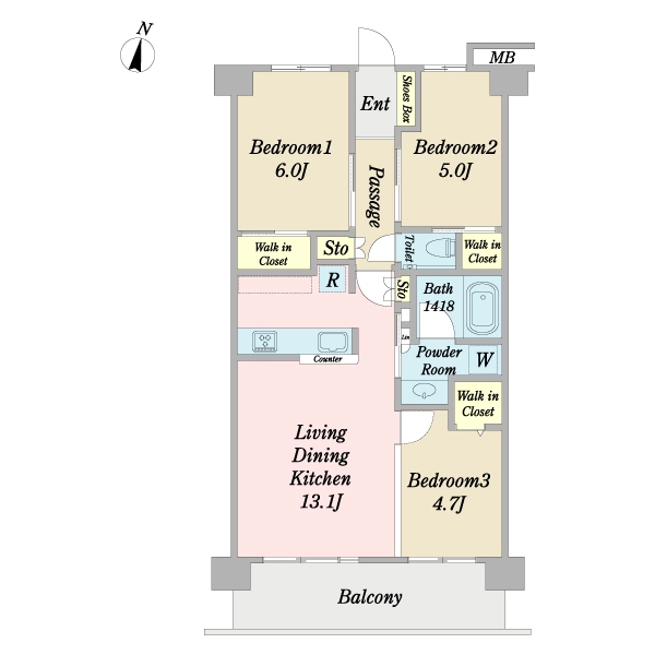 エクセレントシティ北小金 間取図