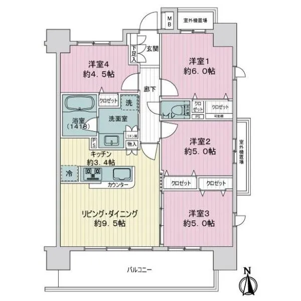 パレステージ舎人公園 間取図