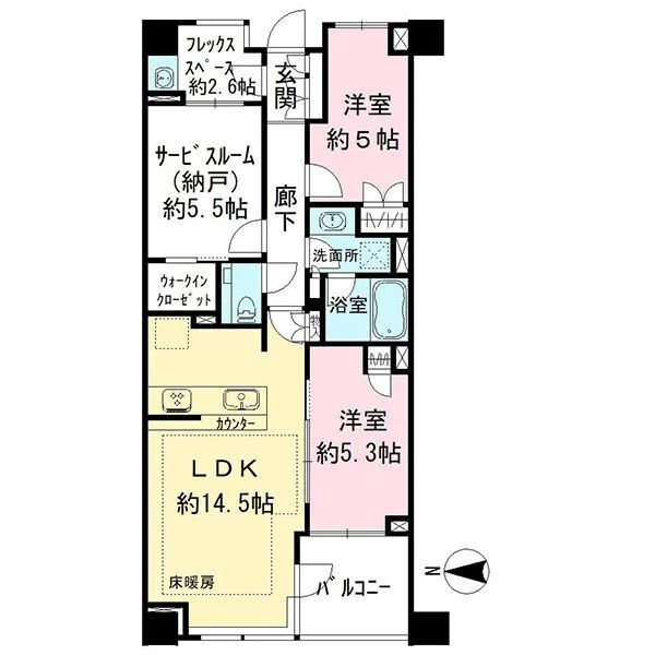 クレヴィア新宿中落合ＷＥＳＴ 間取図