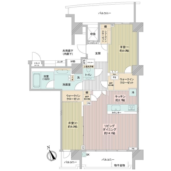 シティハウス恵比寿伊達坂 間取図