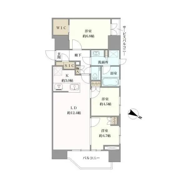 グランドメゾン目黒プレイス 間取図