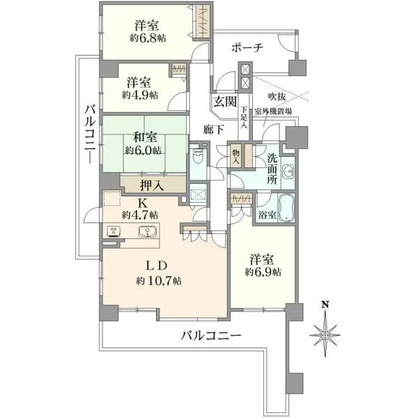 コープ野村クローバーシティ与野4番館 間取図