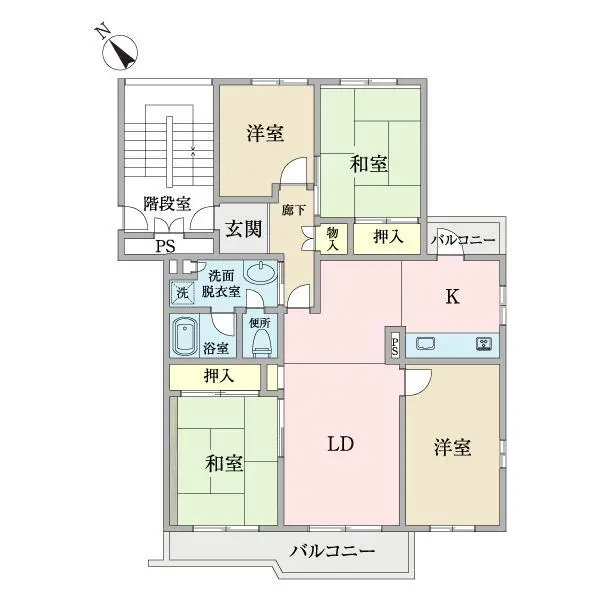 入船北エステート 間取図