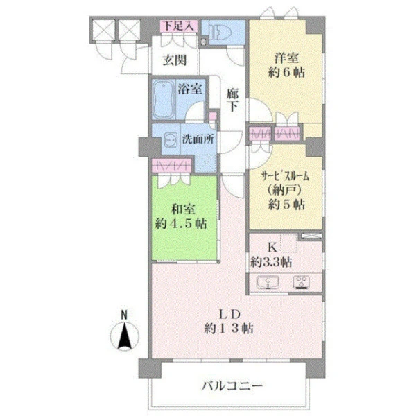 マイキャッスル武蔵中原２ 間取図