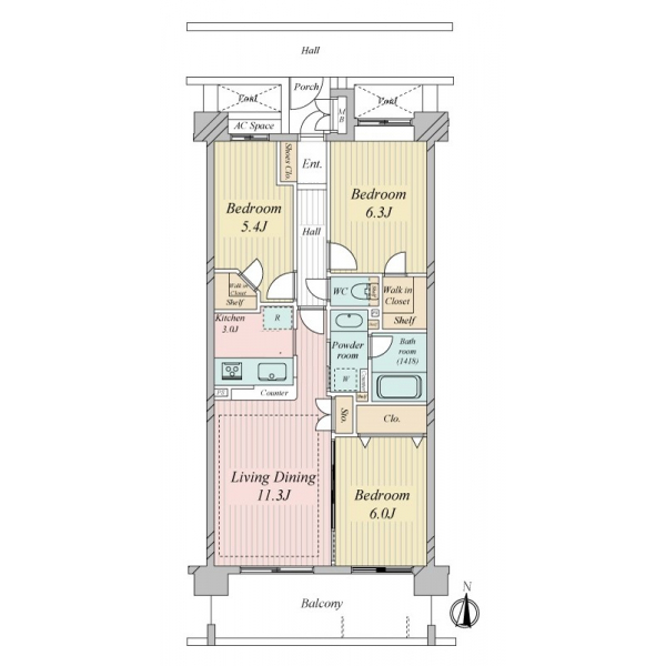 コスモ東京ベイフォート 間取図