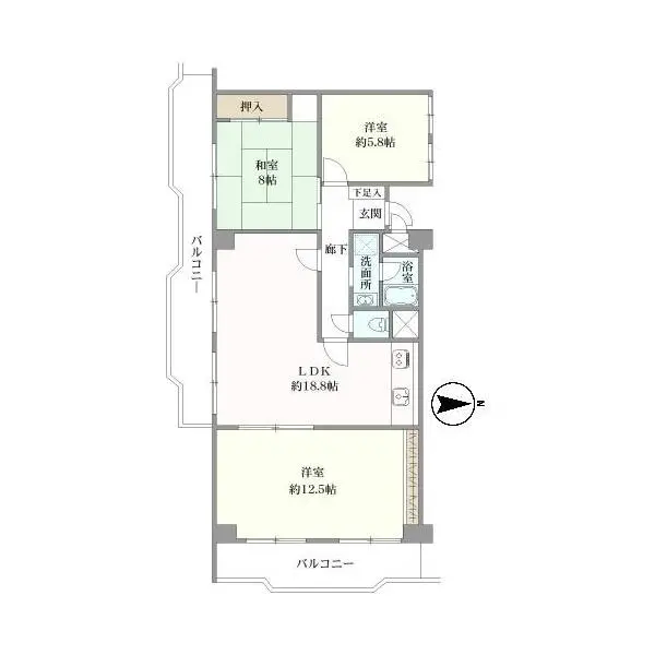 さんくれーる湊川 間取図