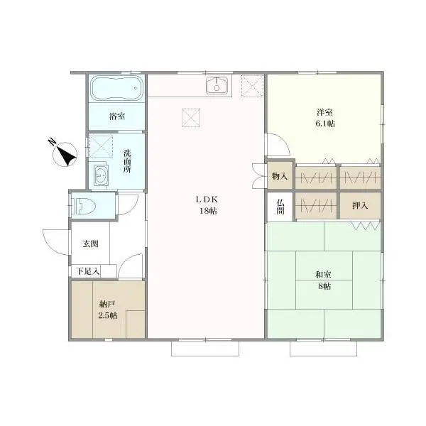 鎌倉市常盤 間取図