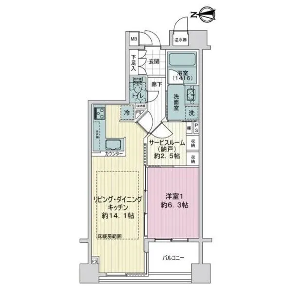 サーパス阿佐ヶ谷中杉通り 間取図
