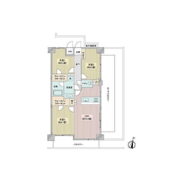 エクレール本蓮沼 間取図