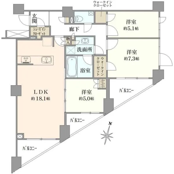 ピアース杉並方南町レジデンス 間取図