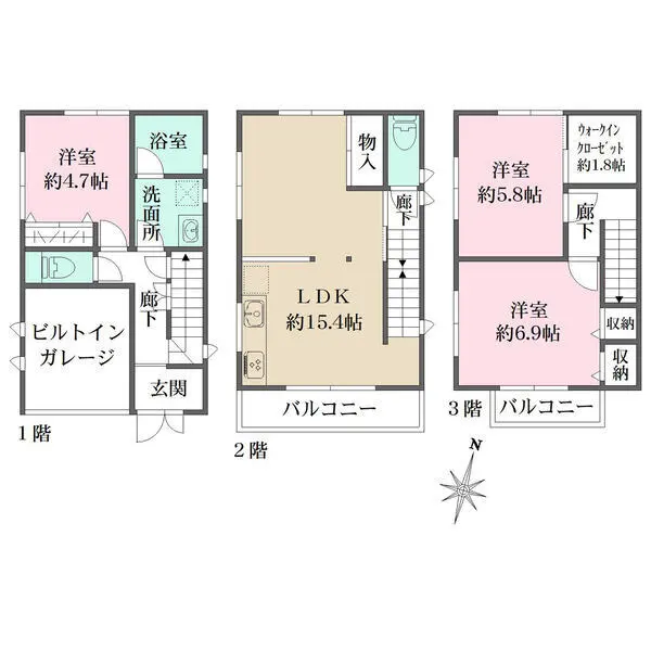 川崎市川崎区追分町 間取図