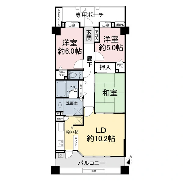 ライオンズガーデン初石 間取図