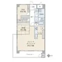 東建砧マンション 間取図（専有面積：６３．３４平米　２ＬＤＫ）