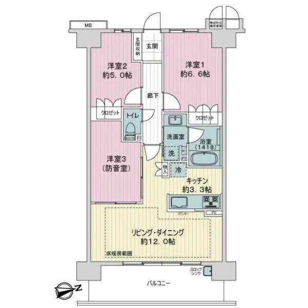 ライオンズ須磨離宮公園 間取図