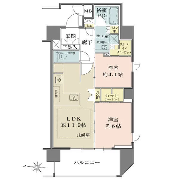 ソルティア東梅田 間取図