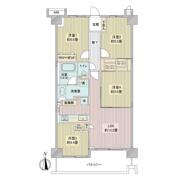 グレーシアハイム海老名 間取図