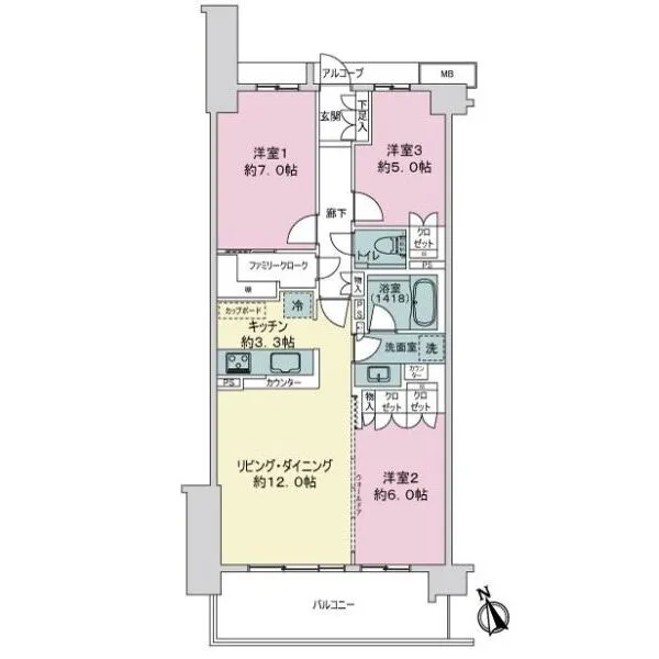 サンクタス宮崎台 間取図