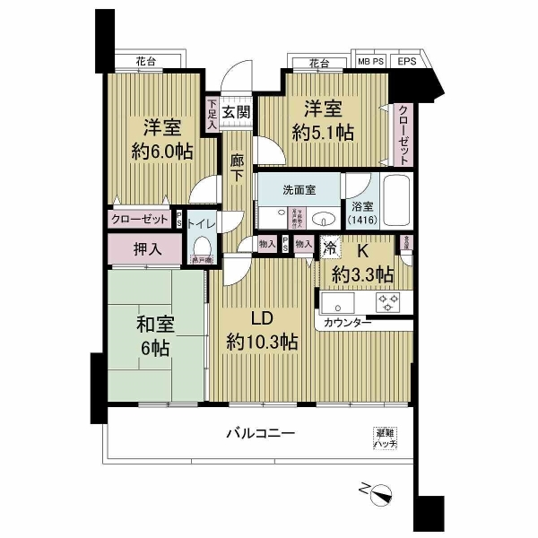 ライオンズガーデン金町 間取図