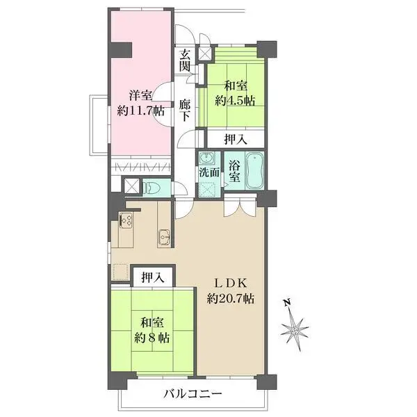 新松戸西パークハウス 間取図
