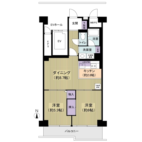 尾久橋スカイハイツ 間取図