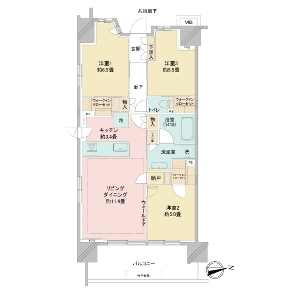 シュロス府中武蔵野台シルクハウス 間取図