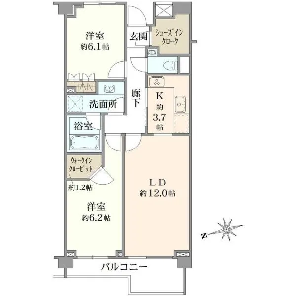 ロワプレイス島津山 間取図