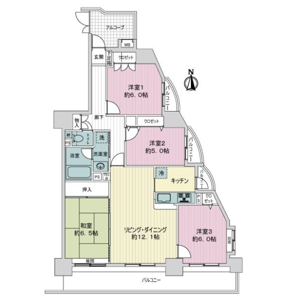 宝マンショングランスクエア名駅 間取図