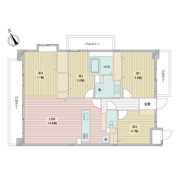 ローヤルシティ川口西 間取図
