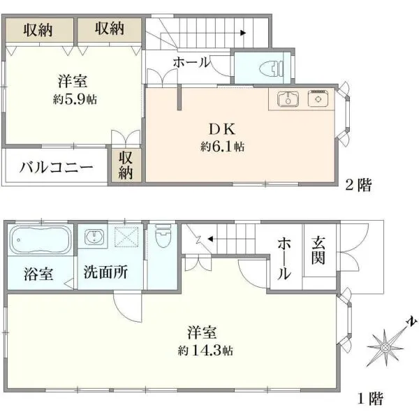 藤沢市鵠沼花沢町 間取図