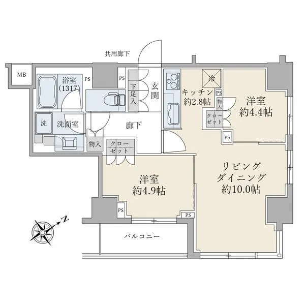 ブリリア日本橋茅場町（Ｂｒｉｌｌｉａ日本橋茅場町） 間取