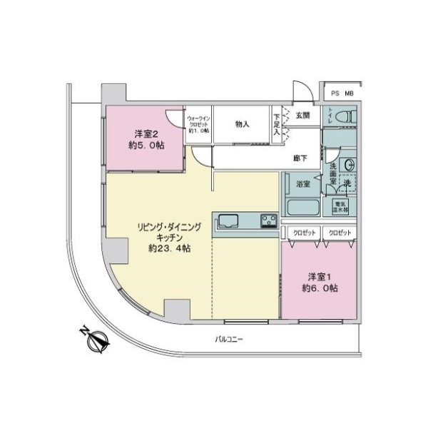 エクセレンス西元町 間取図