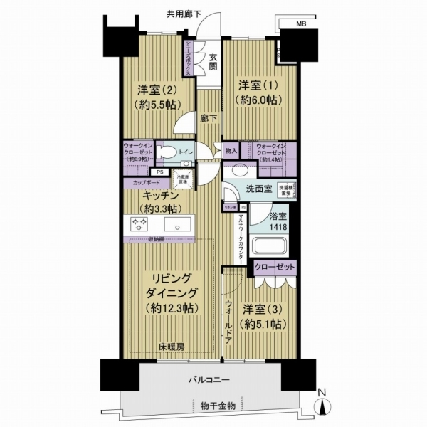 ガーデンクロス東京王子 間取図