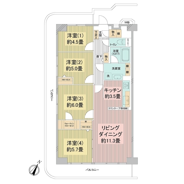 相模大野ハイライズ 間取図