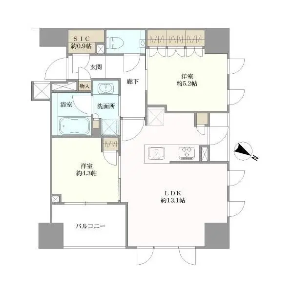 パークホームズ日本橋浜町ザテラス 間取図