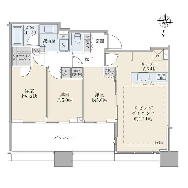 シティタワー武蔵小杉 間取図