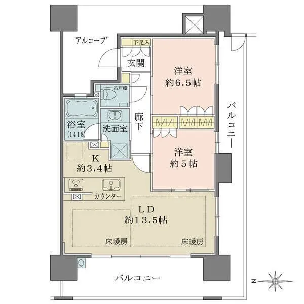 ザ・パークハウス谷町五丁目 間取図
