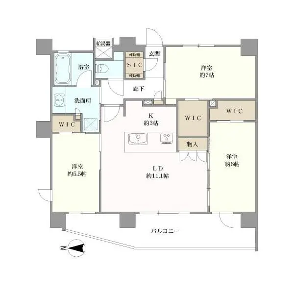 クオス綱島ザ・レジデンス 間取図