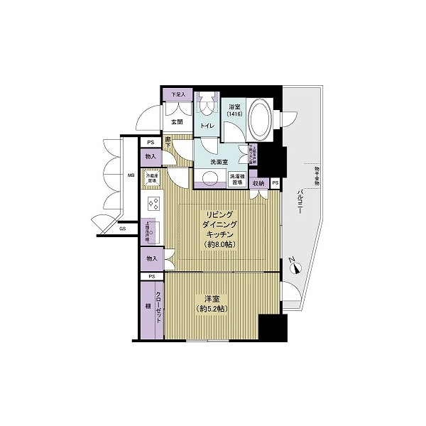 レジデンシャルスター浅草 間取図
