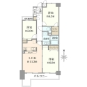 コスモ南与野 間取図
