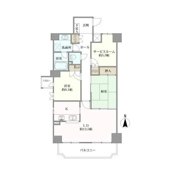 サンヴェール橋本ツインタワー 間取図