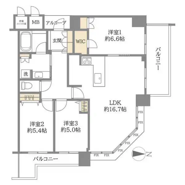 ザ・上本町タワー 間取図