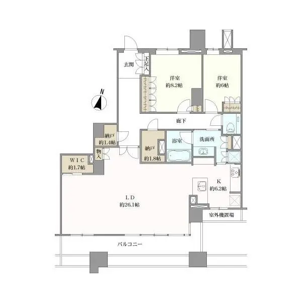 プラウドタワー名古屋久屋大通公園 間取図