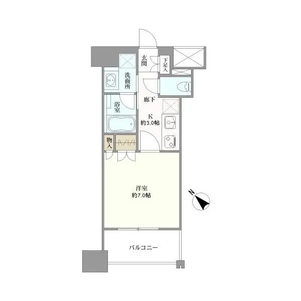 横浜関内プラッツ 間取図